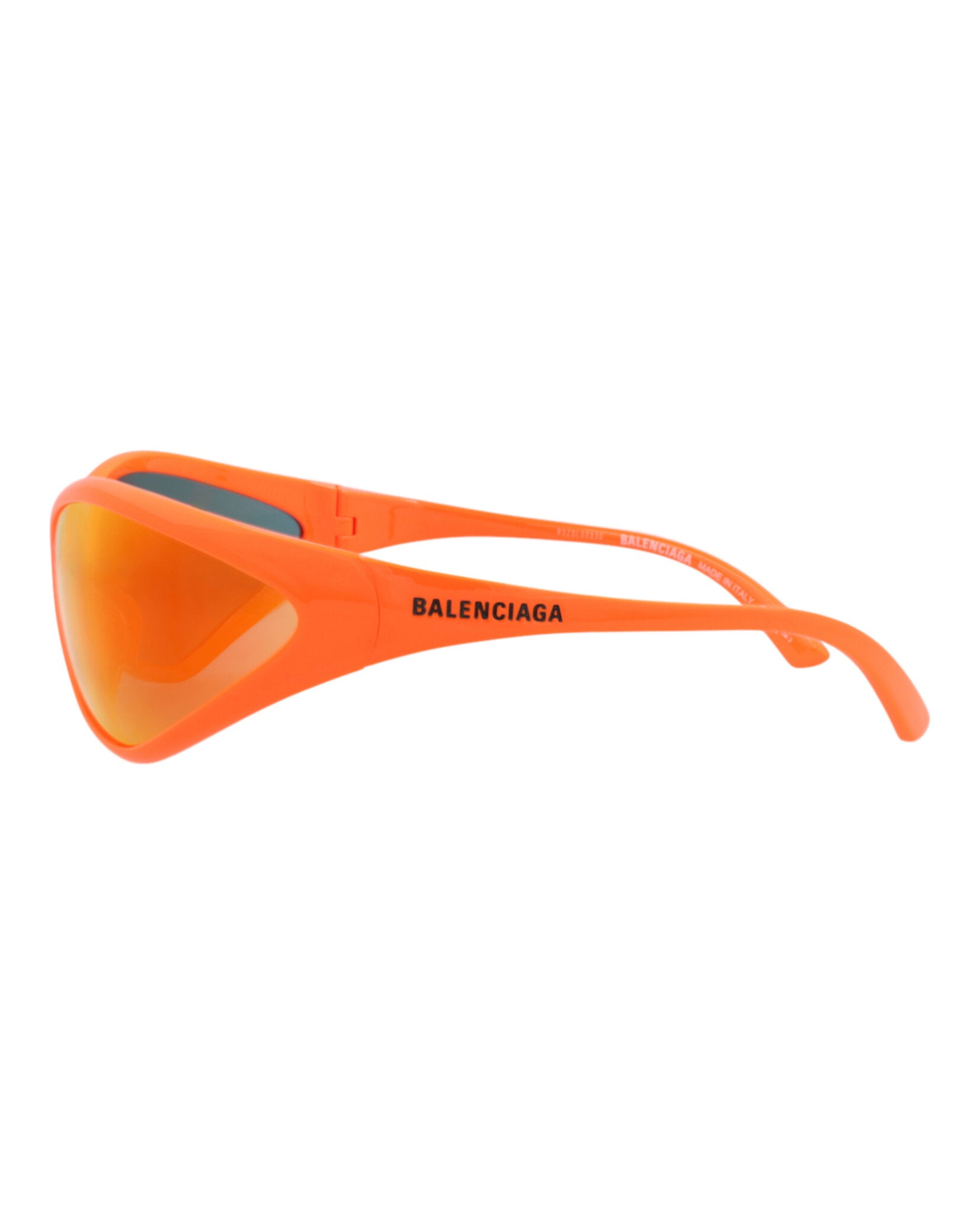 Balenciaga Unisex Shield/Wrap Orange Red Fashion Designer Eyewear