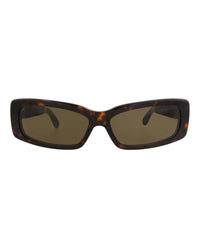Balenciaga Unisex Square/Rectangle Havana Havana Brown Fashion Designer Eyewear