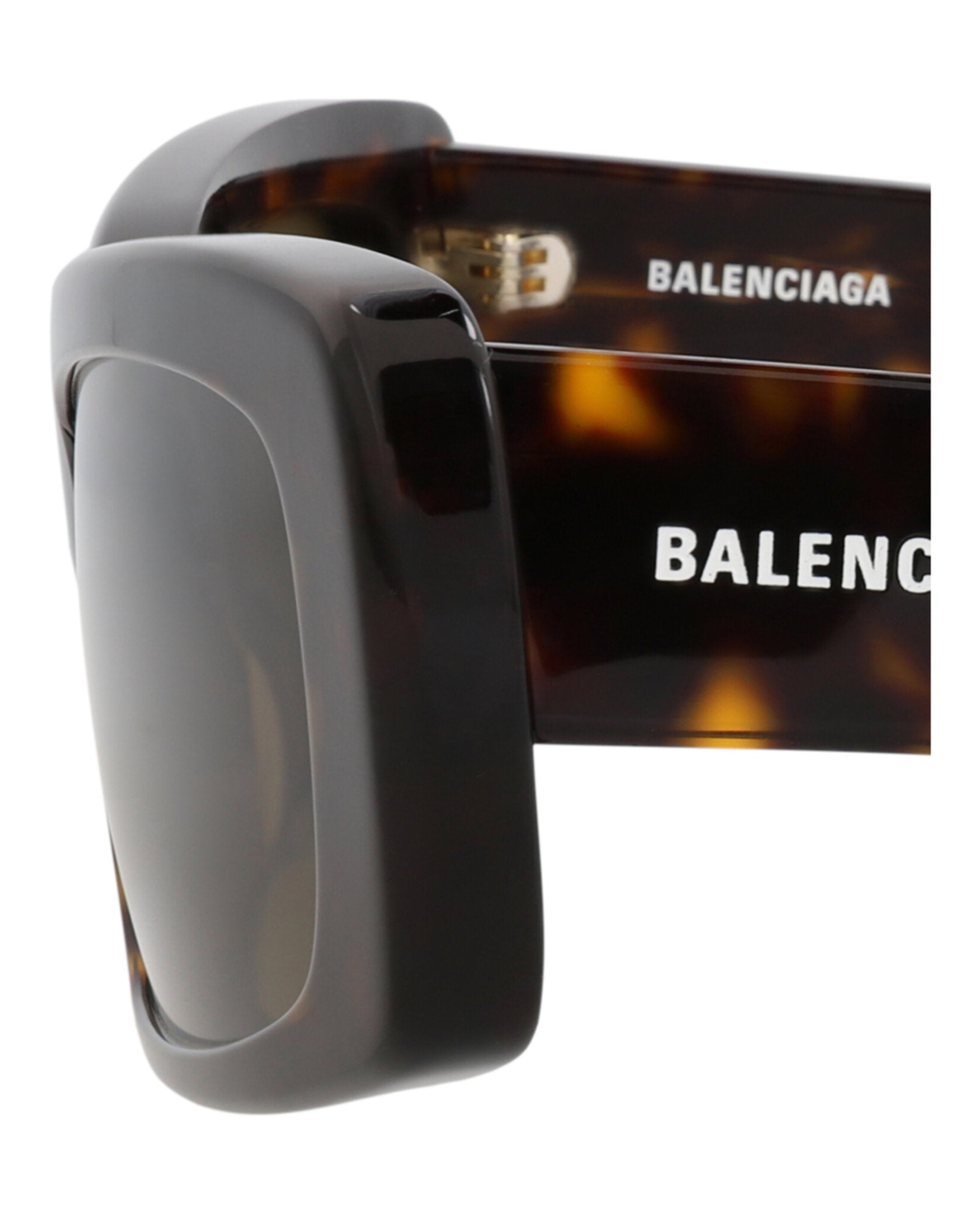 Balenciaga Unisex Square/Rectangle Havana Havana Brown Fashion Designer Eyewear