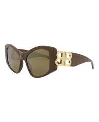 Balenciaga Balenciaga Womens Cat Eye Brown Brown Bronze Fashion Designer Eyewear