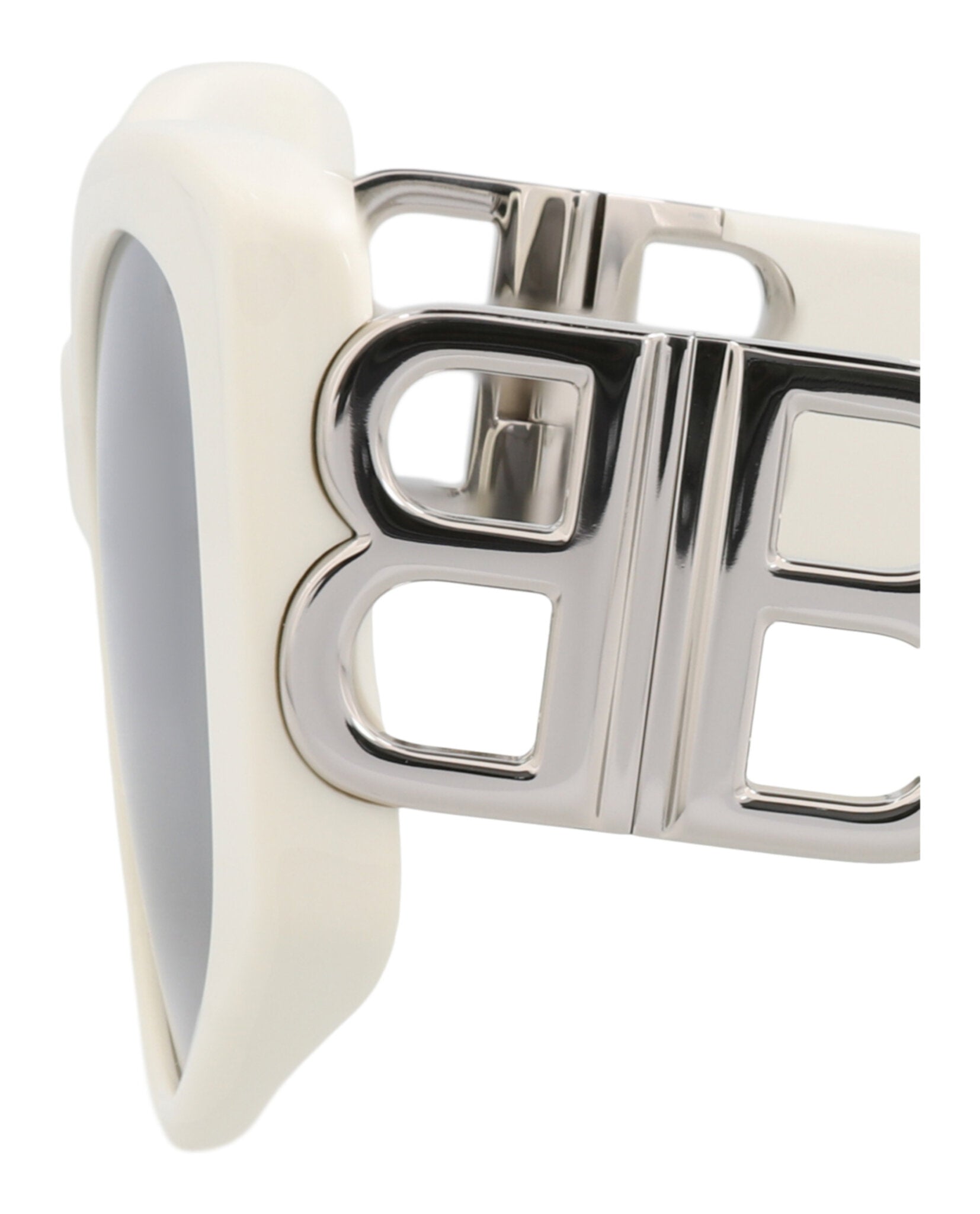 Balenciaga Womens Cat Eye White White Silver Fashion Designer Eyewear