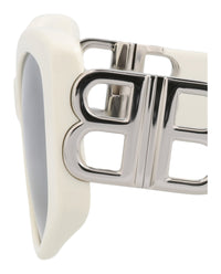 Balenciaga Womens Cat Eye White White Silver Fashion Designer Eyewear