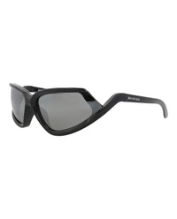 Balenciaga Unisex Shield/Wrap Black Black Silver Fashion Designer Eyewear