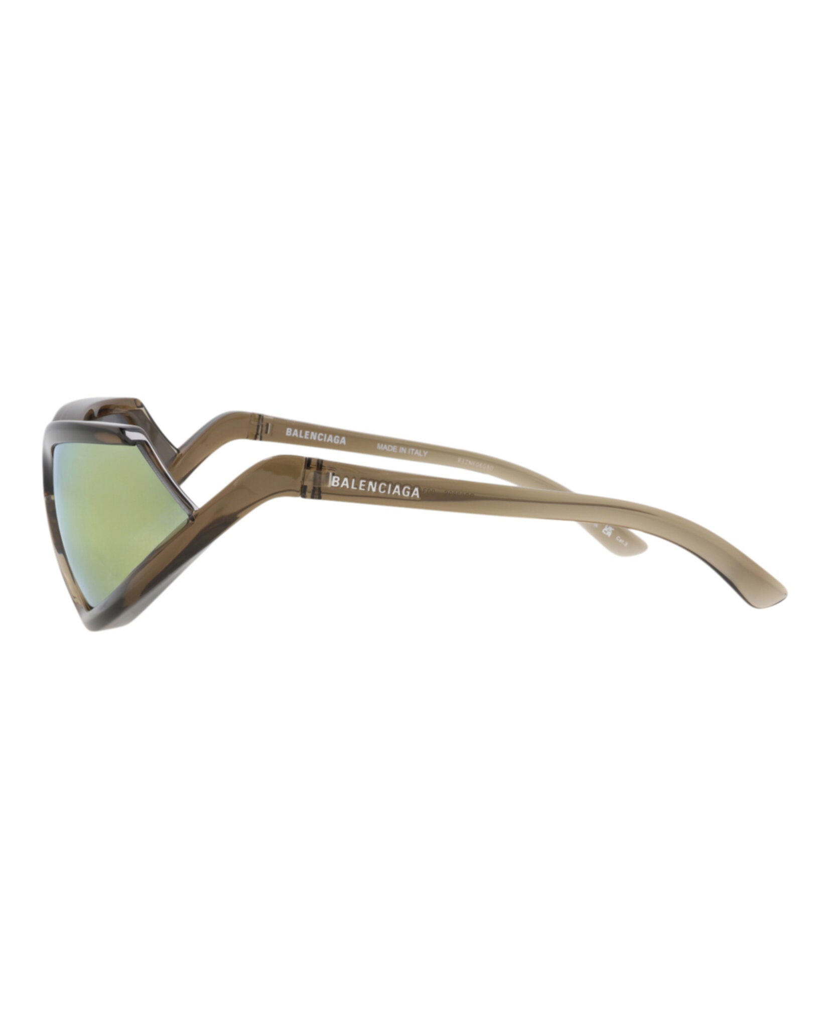 Balenciaga Unisex Shield/Wrap Brown Brown Yellow Fashion Designer Eyewear