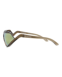 Balenciaga Unisex Shield/Wrap Brown Brown Yellow Fashion Designer Eyewear