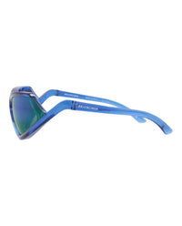Balenciaga Unisex Shield/Wrap Blue Blue Violet Fashion Designer Eyewear