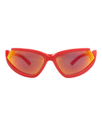 Balenciaga Unisex Shield/Wrap Red Red Red Fashion Designer Eyewear