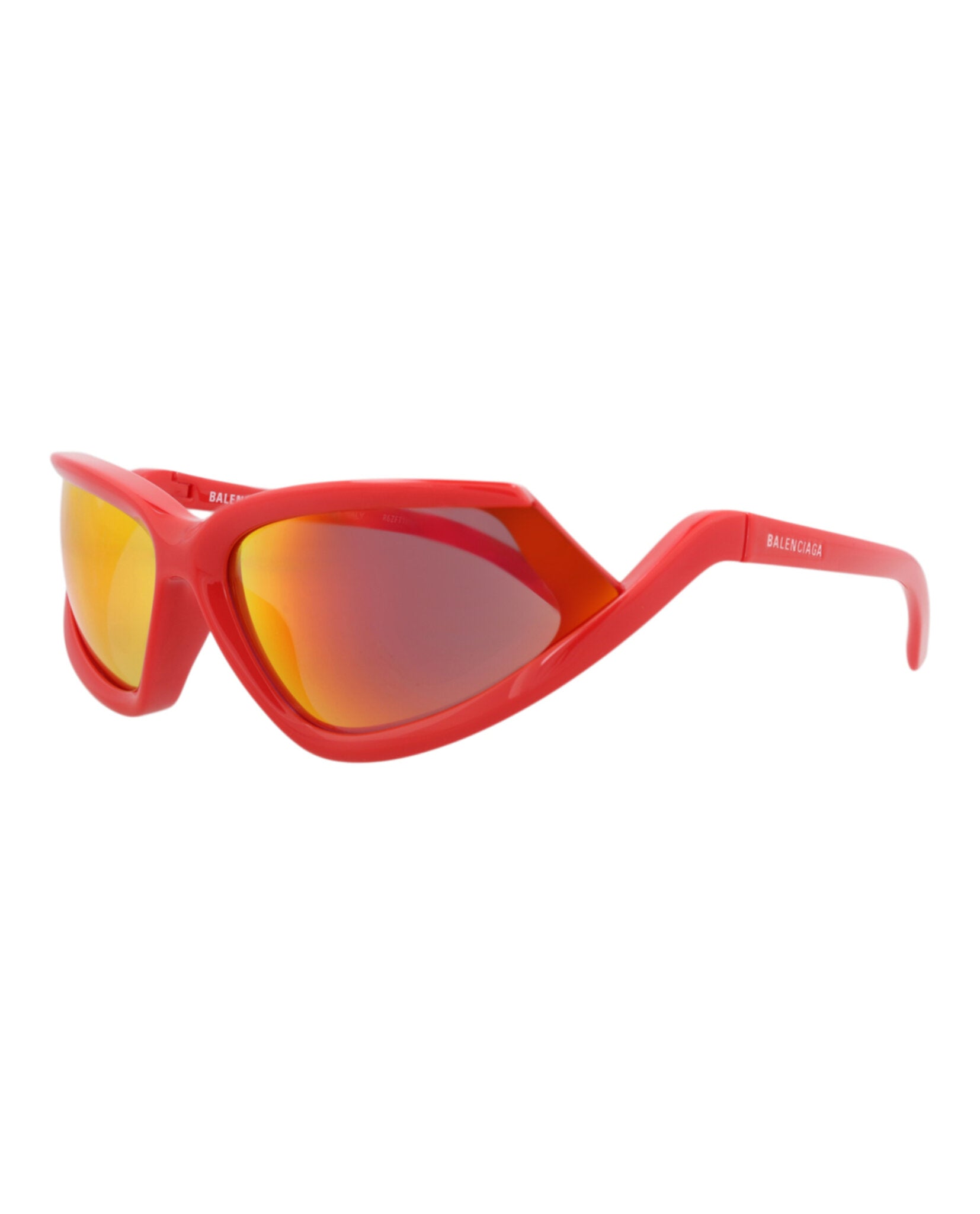 Balenciaga Unisex Shield/Wrap Red Red Red Fashion Designer Eyewear