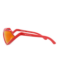 Balenciaga Unisex Shield/Wrap Red Red Red Fashion Designer Eyewear
