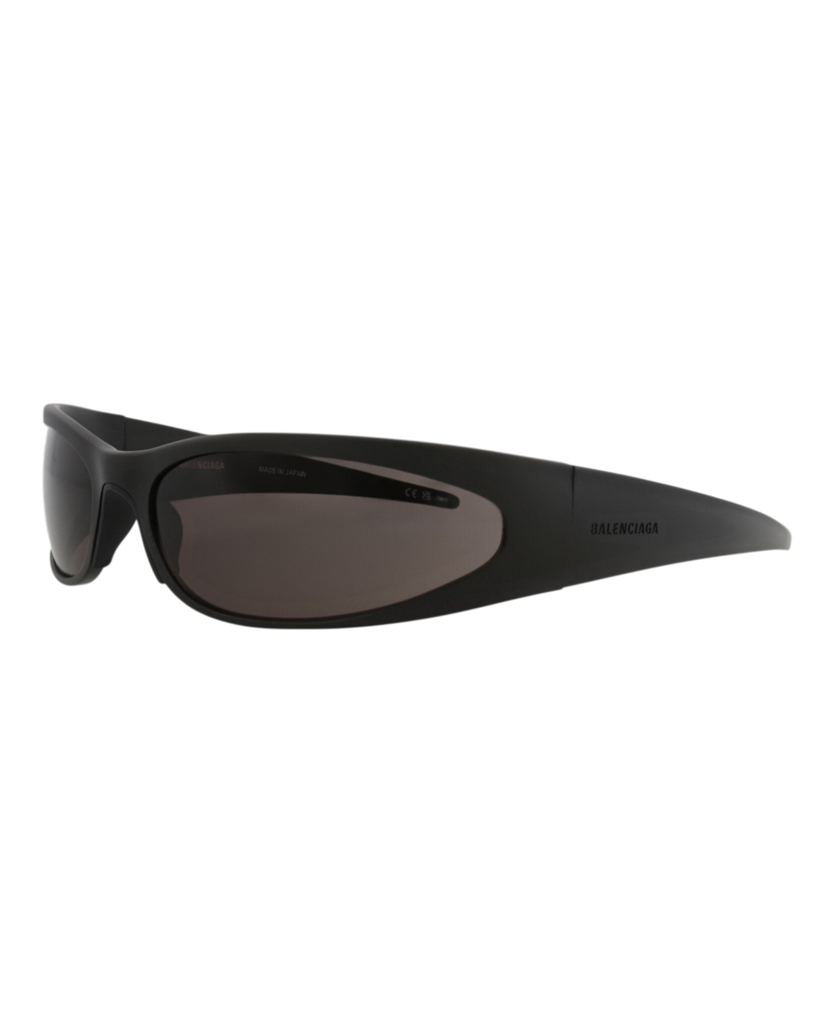 Balenciaga Mens Shield/Wrap Black Black Grey Fashion Designer Eyewear