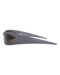 Balenciaga Mens Shield/Wrap Grey Grey Grey Fashion Designer Eyewear