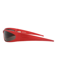 Balenciaga Mens Shield/Wrap Red Red Grey Fashion Designer Eyewear