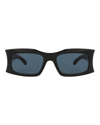 Balenciaga Unisex Square/Rectangle Black Black Blue Fashion Designer Eyewear