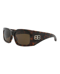 Balenciaga Unisex Square/Rectangle Havana Havana Brown Fashion Designer Eyewear