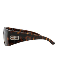Balenciaga Unisex Square/Rectangle Havana Havana Brown Fashion Designer Eyewear