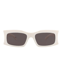 Balenciaga Unisex Square/Rectangle Ivory Ivory Grey Fashion Designer Eyewear