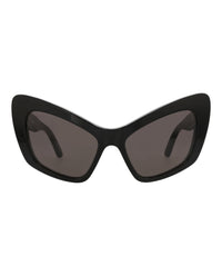Balenciaga Womens Cat Eye Black Black Grey Fashion Designer Eyewear