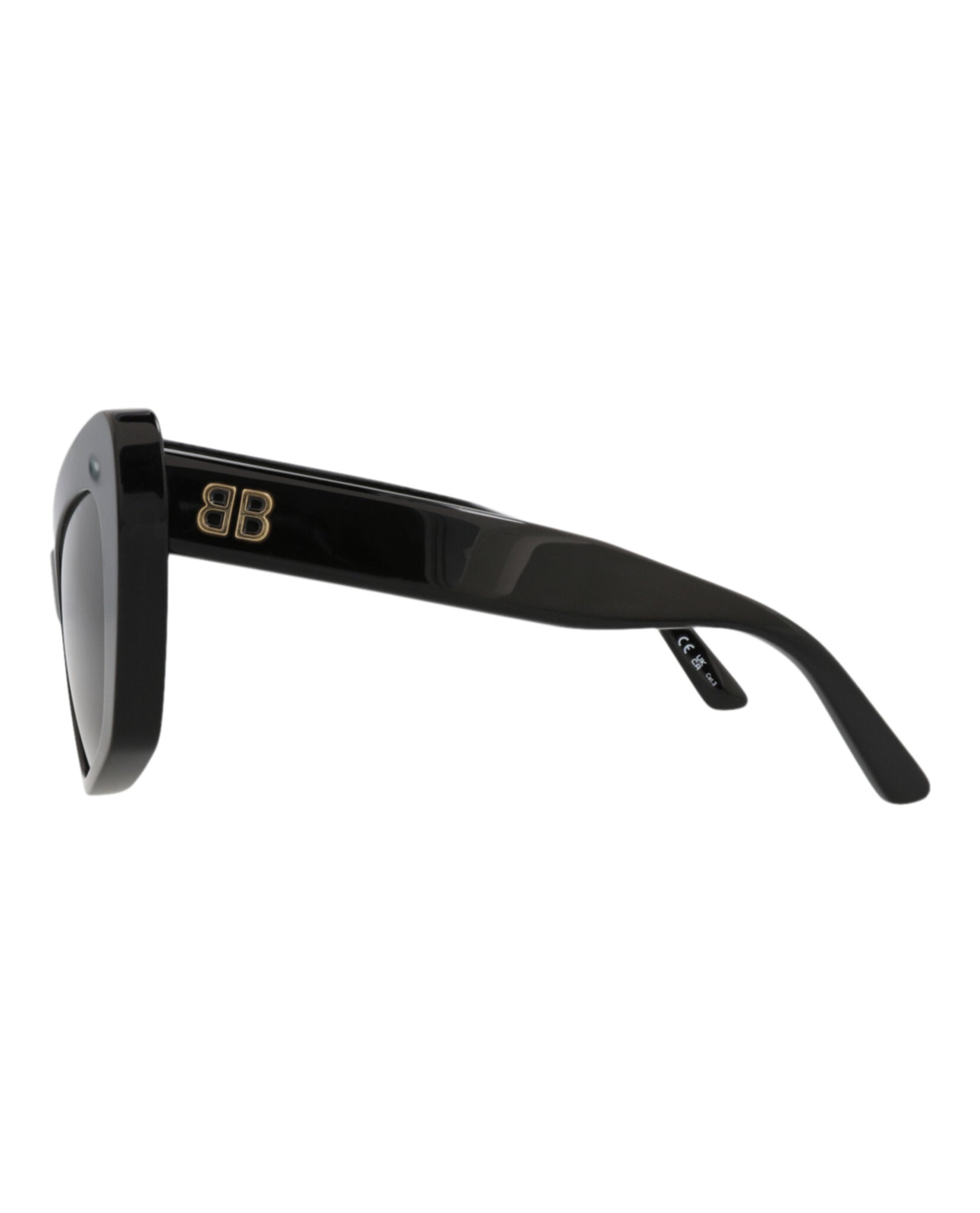 Balenciaga Womens Cat Eye Black Black Grey Fashion Designer Eyewear
