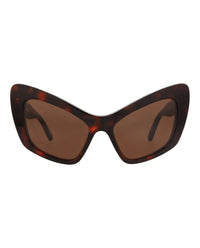 Balenciaga Womens Cat Eye Havana Havana Brown Fashion Designer Eyewear