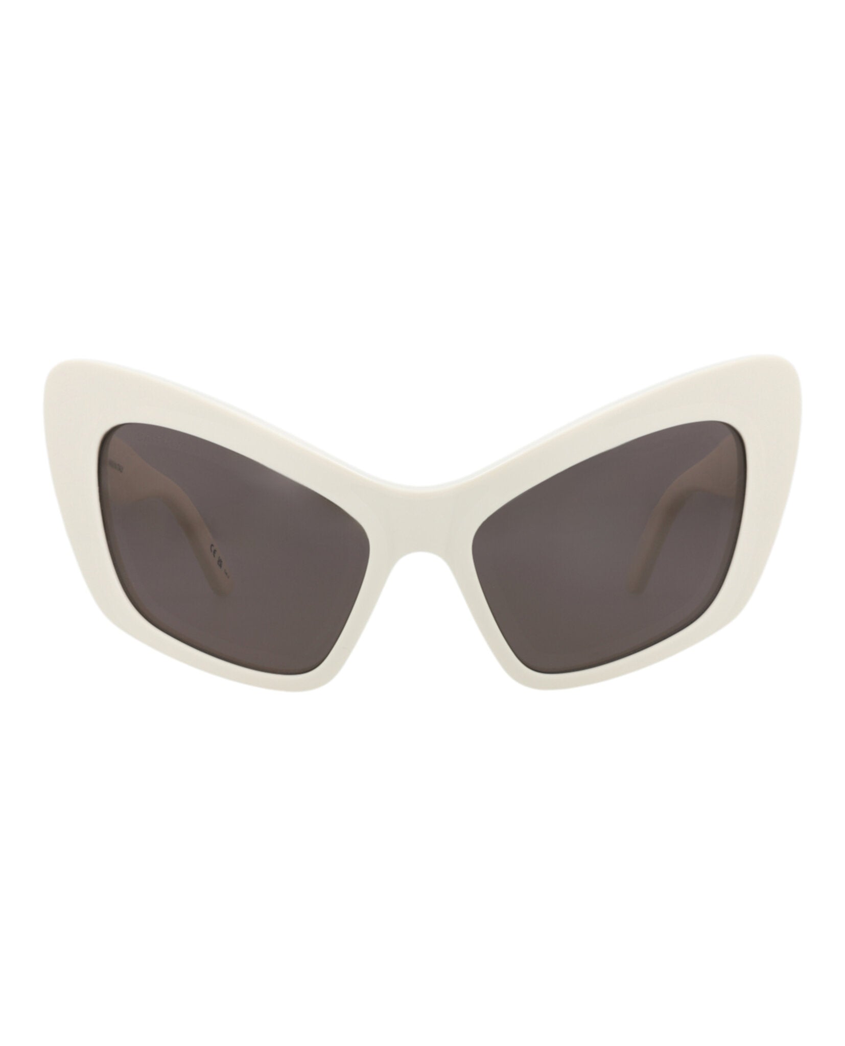 Balenciaga Womens Cat Eye White White Grey Fashion Designer Eyewear