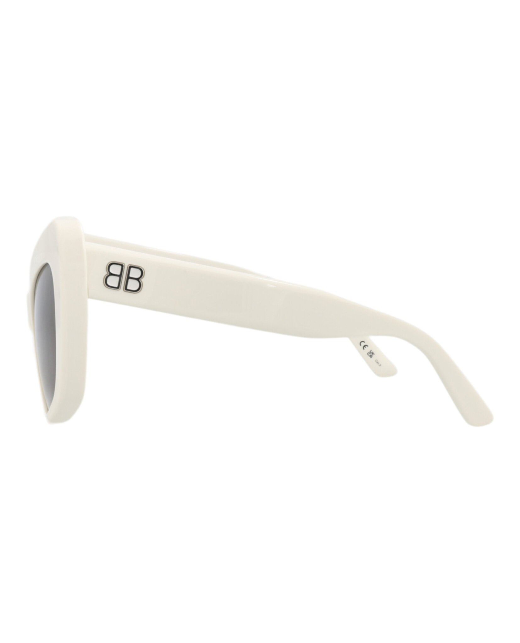 Balenciaga Womens Cat Eye White White Grey Fashion Designer Eyewear