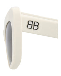 Balenciaga Womens Cat Eye White White Grey Fashion Designer Eyewear