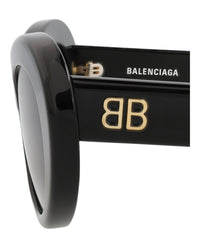 Balenciaga Womens Round/Oval Black Black Grey Fashion Designer Eyewear