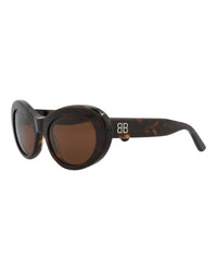 Balenciaga Balenciaga Womens Round/Oval Havana Havana Brown Fashion Designer Eyewear