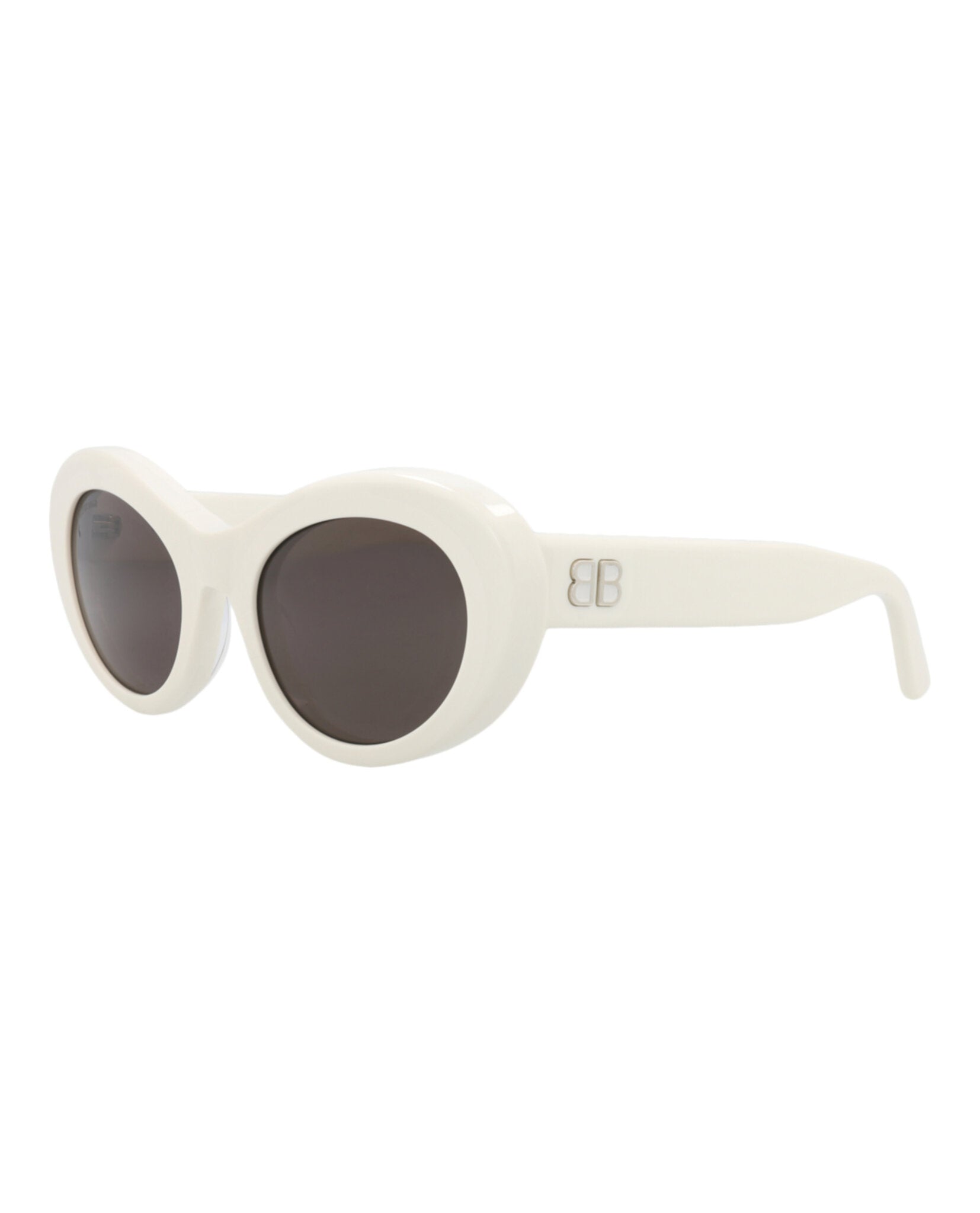 Balenciaga Balenciaga Womens Round/Oval White White Grey Fashion Designer Eyewear