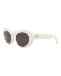 Balenciaga Balenciaga Womens Round/Oval White White Grey Fashion Designer Eyewear