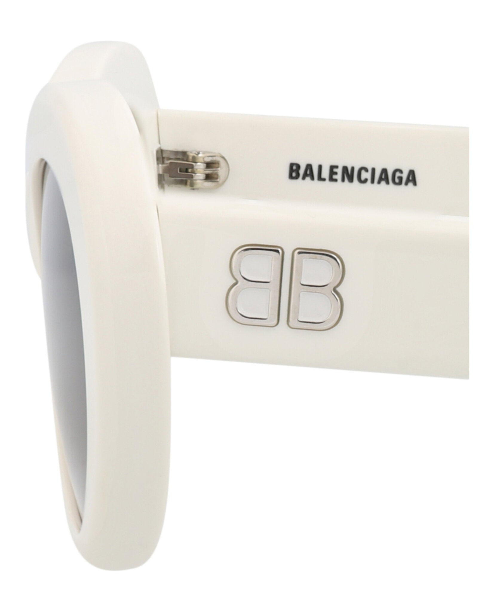 Balenciaga Balenciaga Womens Round/Oval White White Grey Fashion Designer Eyewear