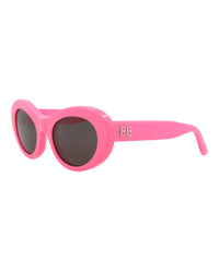 Balenciaga Womens Round/Oval Pink Pink Grey Fashion Designer Eyewear