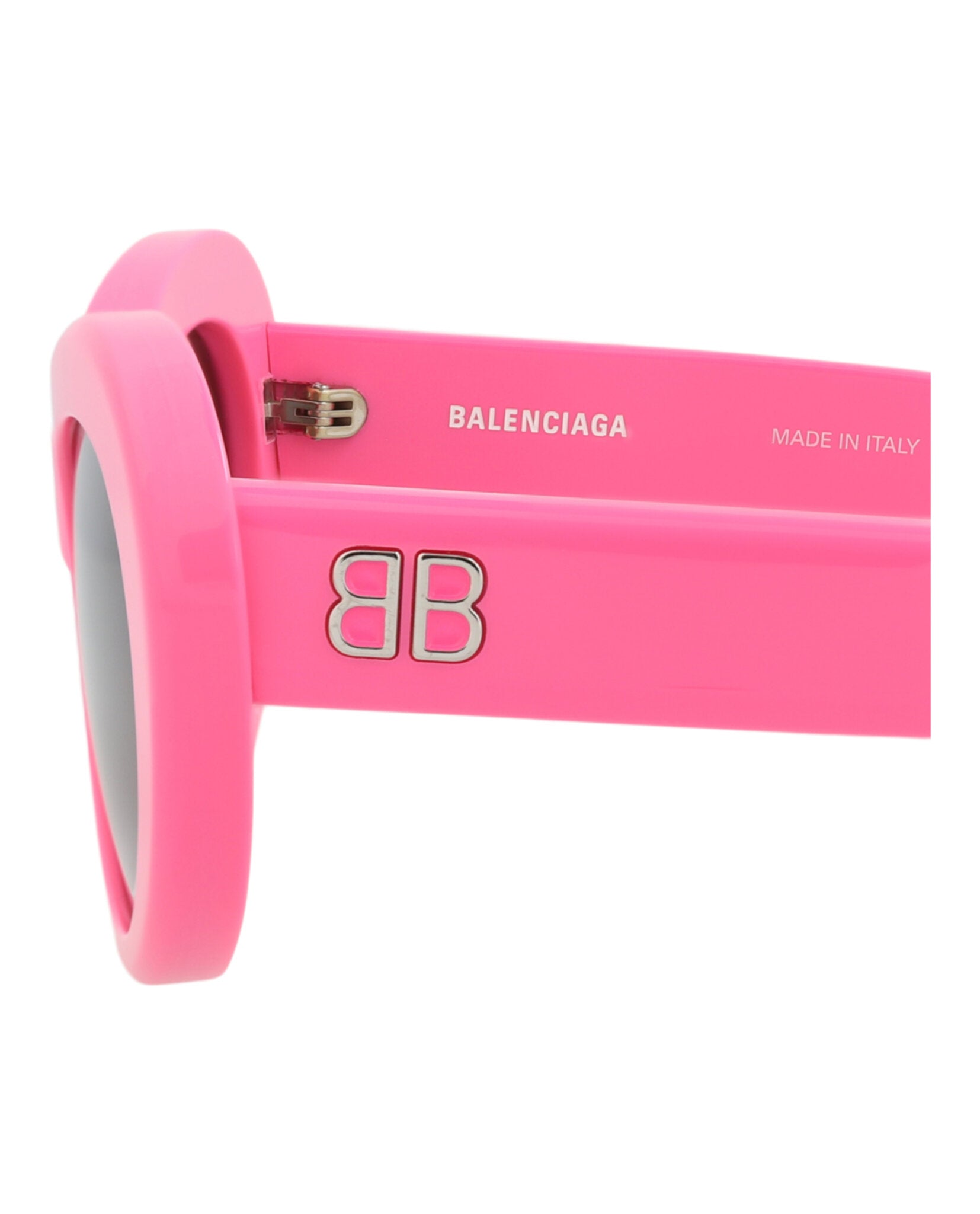 Balenciaga Womens Round/Oval Pink Pink Grey Fashion Designer Eyewear