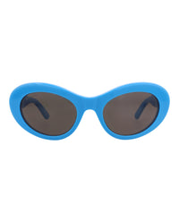 Balenciaga Womens Round/Oval Light Blue Light Blue Grey Fashion Designer Eyewear