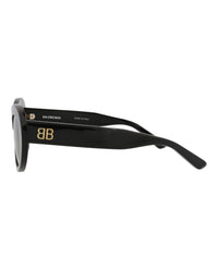 Balenciaga Womens Round/Oval Black Black Grey Fashion Designer Eyewear