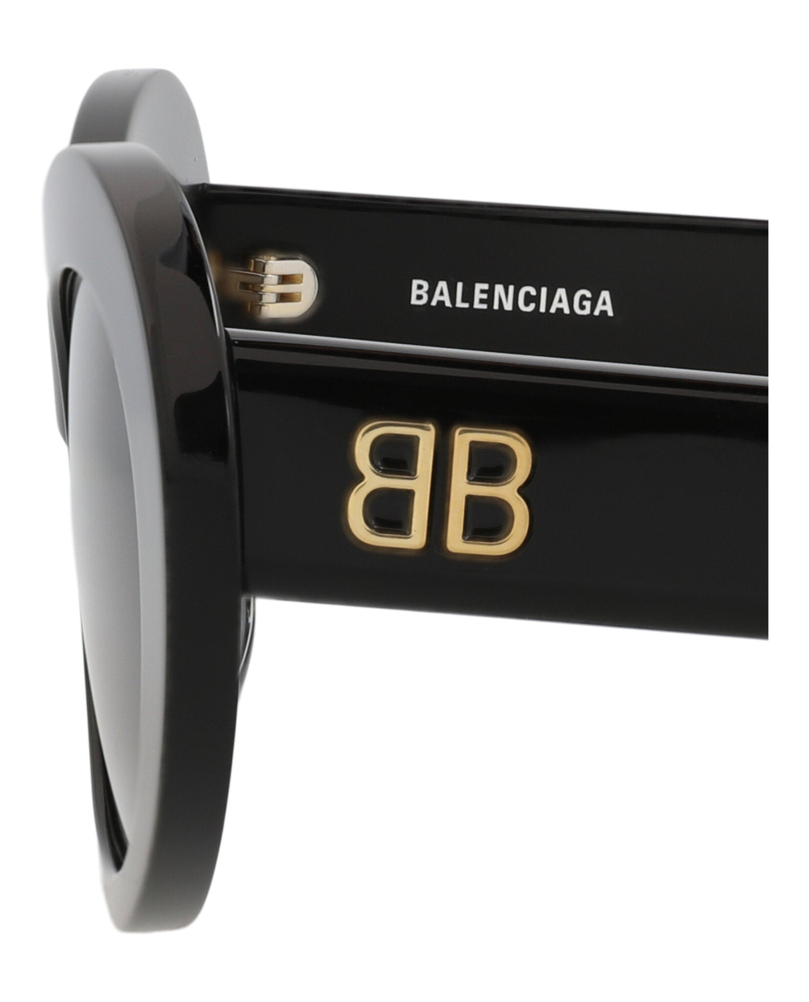 Balenciaga Womens Round/Oval Black Black Grey Fashion Designer Eyewear