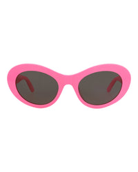 Balenciaga Womens Round/Oval Pink Pink Grey Fashion Designer Eyewear