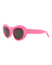 Balenciaga Womens Round/Oval Pink Pink Grey Fashion Designer Eyewear
