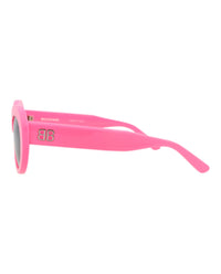 Balenciaga Womens Round/Oval Pink Pink Grey Fashion Designer Eyewear