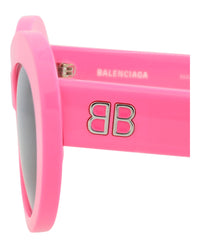 Balenciaga Womens Round/Oval Pink Pink Grey Fashion Designer Eyewear