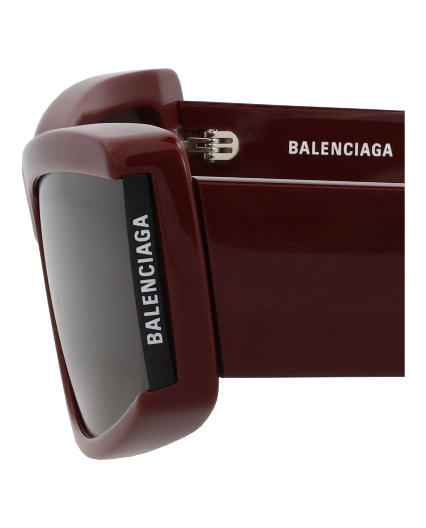 Balenciaga Unisex Cat Eye Burgundy Burgundy Grey Fashion Designer Eyewear