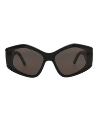 Balenciaga Womens Cat Eye Black Black Grey Fashion Designer Eyewear