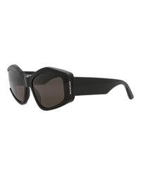 Balenciaga Womens Cat Eye Black Black Grey Fashion Designer Eyewear