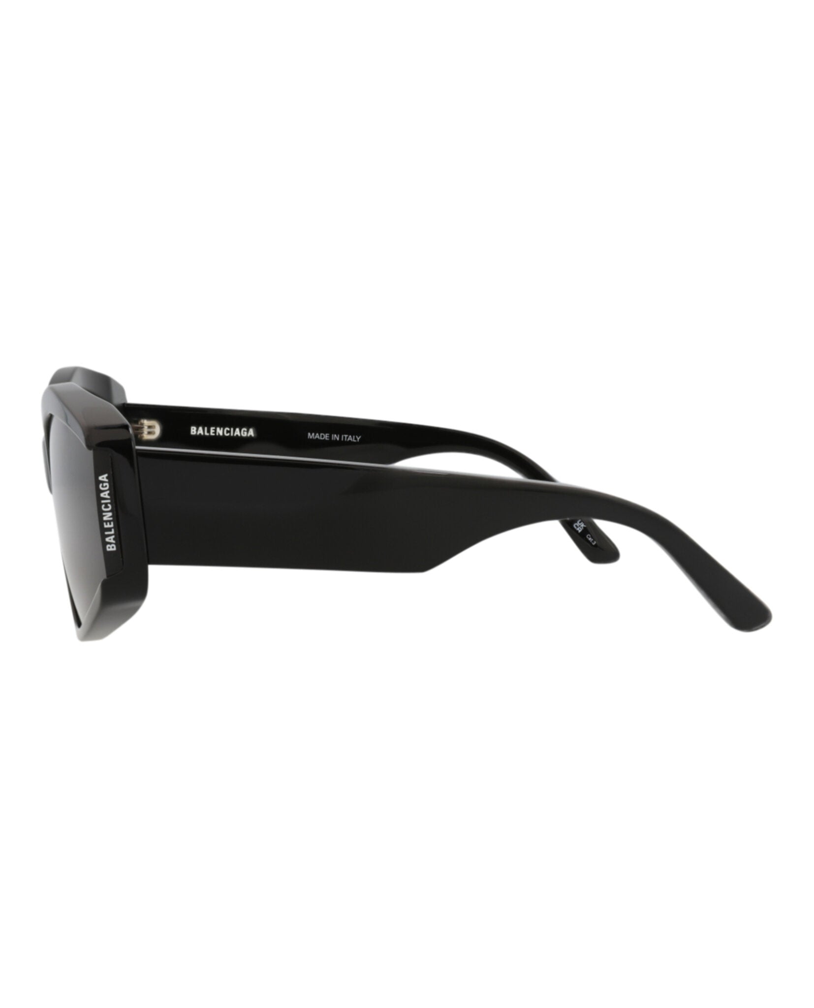 Balenciaga Womens Cat Eye Black Black Grey Fashion Designer Eyewear