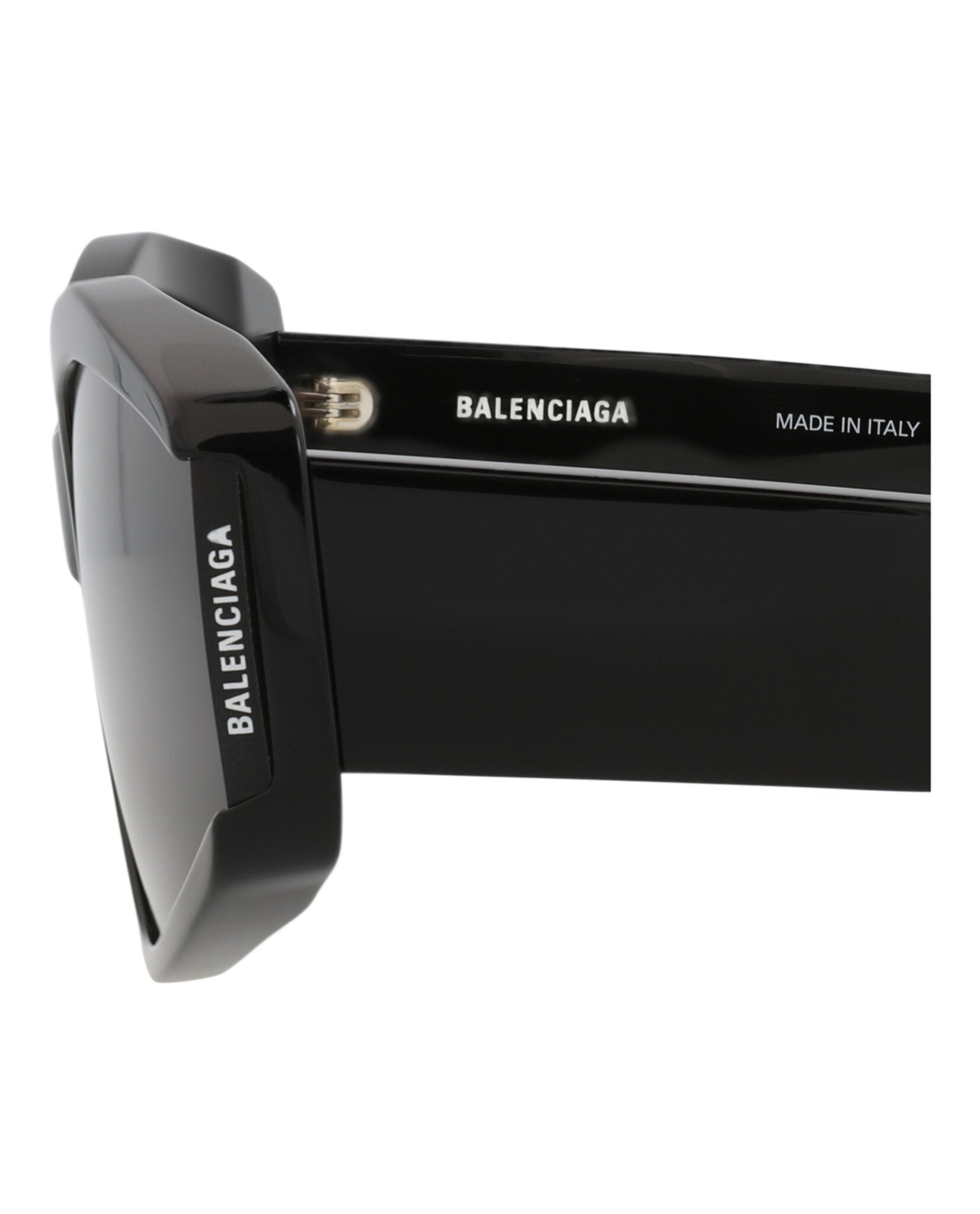Balenciaga Womens Cat Eye Black Black Grey Fashion Designer Eyewear