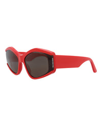 Balenciaga Womens Cat Eye Red Red Grey Fashion Designer Eyewear