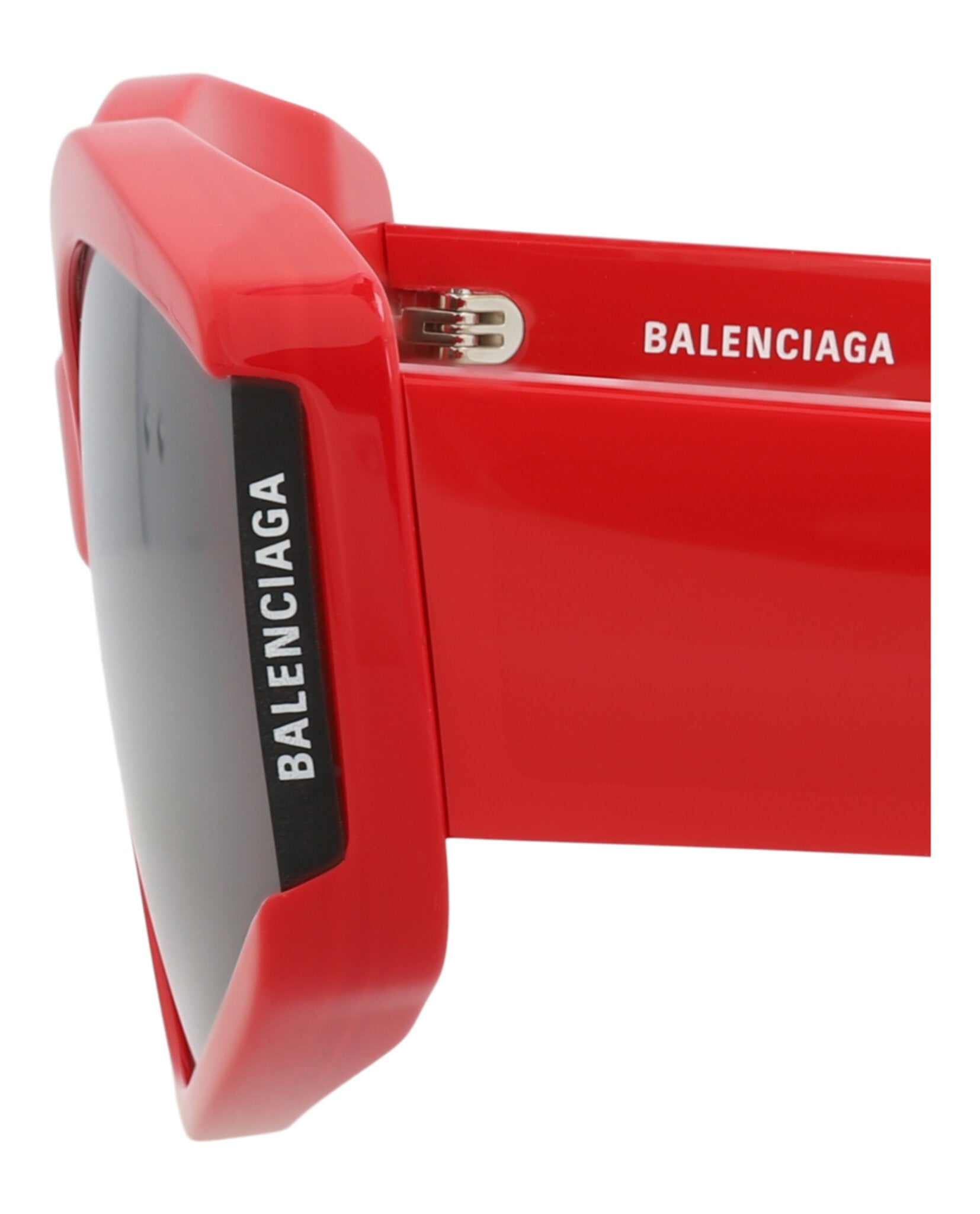 Balenciaga Womens Cat Eye Red Red Grey Fashion Designer Eyewear