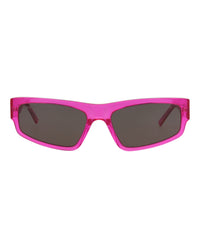 Balenciaga Balenciaga Unisex Square/Rectangle Fuchsia Fuchsia Grey Fashion Designer Eyewear