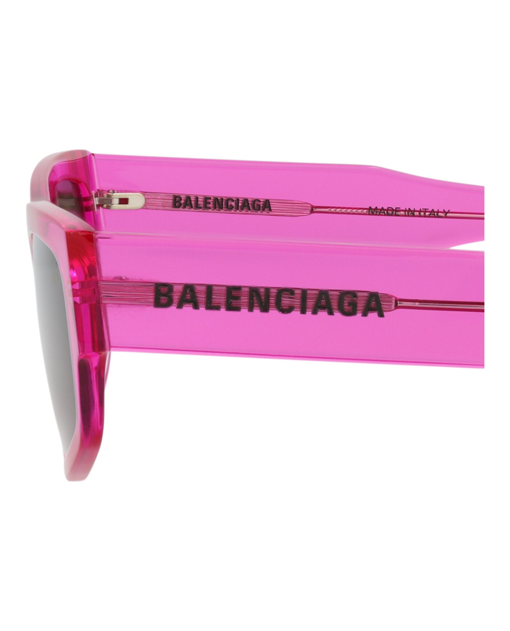 Balenciaga Balenciaga Unisex Square/Rectangle Fuchsia Fuchsia Grey Fashion Designer Eyewear