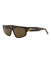Balenciaga Balenciaga Unisex Square/Rectangle Havana Havana Brown Fashion Designer Eyewear